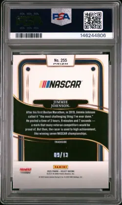 2025 Panini Select - Trackside Jimmie Johnson #255 Gold Power Plaid /13 PSA 9 - Image 2