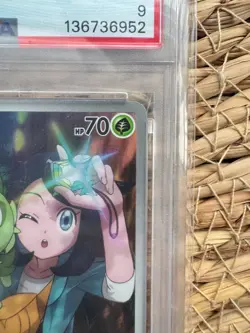 Pokemon S-Chinese Exclusive Erika's Sprigatito 01 09/09 Holo Card PSA9 - Image 3