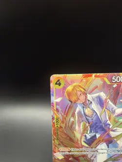 Sanji One Piece Card Game OP04-104 SR Holo Rare Alt Art Blocker The Best NM ENG - Image 3