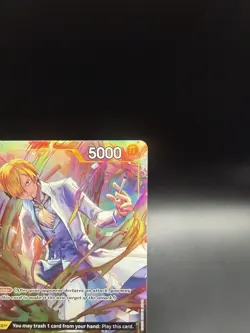 Sanji One Piece Card Game OP04-104 SR Holo Rare Alt Art Blocker The Best NM ENG - Image 4