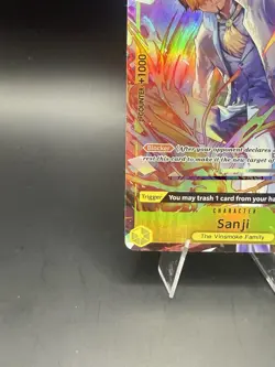 Sanji One Piece Card Game OP04-104 SR Holo Rare Alt Art Blocker The Best NM ENG - Image 5