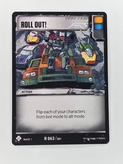 2018 Transformers TCG Wave 1-Battle Card #R063/081 Roll Out! - Image 1