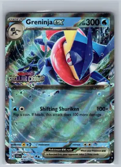 Greninja ex (Stellar Crown Stamped) 041/142 Holo Cards & Products Pokemon NM - Image 1