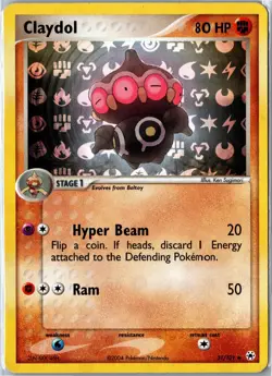 Pokemon Card - Claydol 31/101 Hidden Legends 2004 Uncommon Reverse Holo HP - Image 1