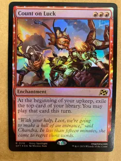 MTG 1x FOIL Count on Luck # 118 Aetherdrift Magic the Gathering Card x1 NM - Image 1