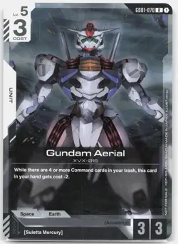 Gundam Aerial (Store Tournament 01) Rare Foil Gundam Promo Card GD01-070 NM - Image 1