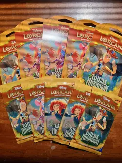 Disney Lorcana Wilds Unknown Booster Packs Lot Of 10 - Image 1