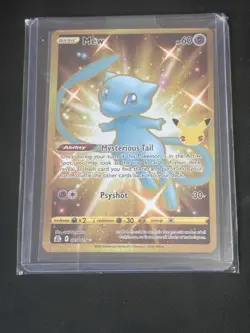 Mew 025/025 Secret Rare Celebrations 25th Anniversary Gold Pokemon Card TCG NM - Image 1