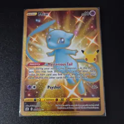 Mew 025/025 Secret Rare Celebrations 25th Anniversary Gold Pokemon Card TCG NM - Image 1