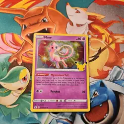Pokemon Card Mew 011/025 Holo Promo Card 25th Anniversary Celebrations TCG - Image 1