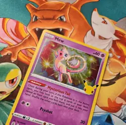 Pokemon Card Mew 011/025 Holo Promo Card 25th Anniversary Celebrations TCG - Image 2