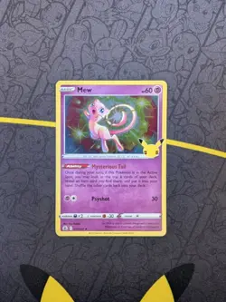Pokemon TCG Celebrations Mew Holo Card 011/025 25th Anniversary Edition - Image 1