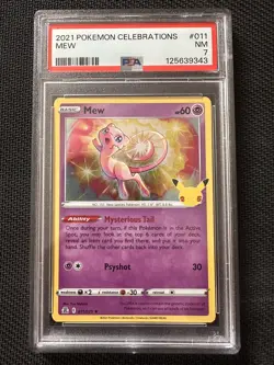 Pokemon Mew TCG Card Celebrations 011/025 Holo Rare 2021 25th Anniversary Psa 8 - Image 1