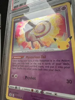 Pokemon Mew TCG Card Celebrations 011/025 Holo Rare 2021 25th Anniversary Psa 8 - Image 5