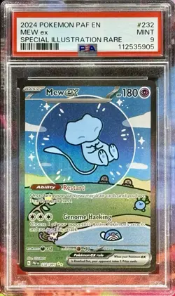2024 Pokemon Paldean Fates Mew ex #232/091 PSA 9 - Image 1