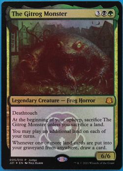 The Gitrog Monster (Judge Promo) FOIL PLD MTG MAGIC CARD (497925) ABUGames - Image 1