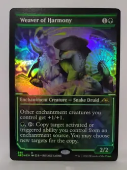 MTG Weaver of Harmony Showcase 395 - Kamigawa: Neon Dynasty Foil - Rare - Image 1