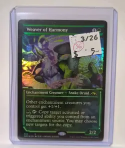MTG Weaver of Harmony Showcase 395 - Kamigawa: Neon Dynasty Foil - Rare - Image 3