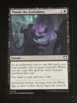 MTG Commander: Secrets of Strixhaven Plumb and Forbidden 0224 NM - Image 1