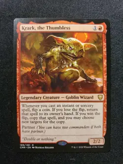 Krark, the Thumbless 189 Rare Commander Legends MTG NM Magic The Gathering - Image 1