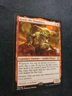 Krark, the Thumbless 189 Rare Commander Legends MTG NM Magic The Gathering - Image 2