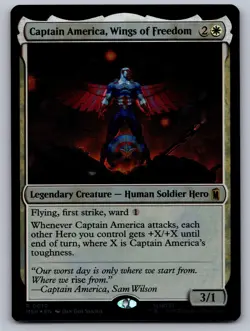 Captain America, Wings of Freedom 10 Marvel Super Heroes MTG Foil NM - Image 1