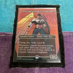 Captain America,Wings of Freedom BorderlessFoil MTG Magic Marvel SuperHeroes 353 - Image 1