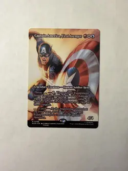 MtG Marvel Heroes Captain America, First Avenger (Borderless) Regular #0088 NM - Image 1
