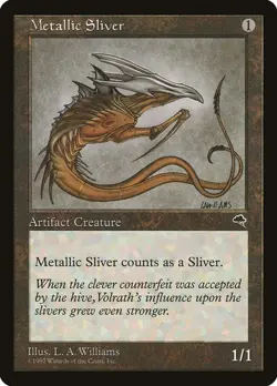 Metallic Sliver - MtG Tempest - Common NM 1997 - Image 1