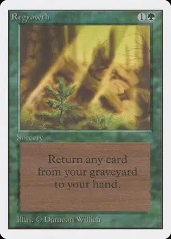 Regrowth 1x MtG Unlimited SP/NM - Image 1