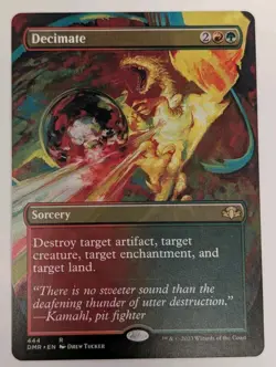 Decimate (Borderless) Dominaria Remastered - MTG RARE - Image 1
