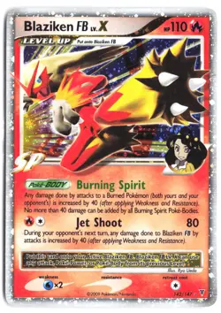 Blaziken FB LV.X 142/147 Holo LV.X Rare Supreme Victors Pokemon MP - Image 1