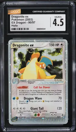 CGC 4.5 Dragonite EX Holo Rare EX Dragon 2003 Pokemon Card #90 - Image 1