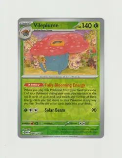 Vileplume Pokemon TCG SV Scarlet & Violet 151 Card 045/165 Reverse Holo - Image 1
