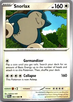 Snorlax 063/088 Common Perfect Order Pokemon Near Mint - Image 1