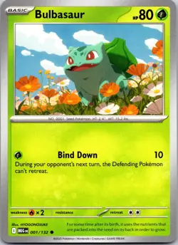 Bulbasaur 001/132 Common Mega Evolution Pokemon Near Mint - Image 1