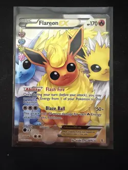 Pokemon TCG Flareon EX RC28/RC32 Generations Radiant Collection 2016 Full Art - Image 1