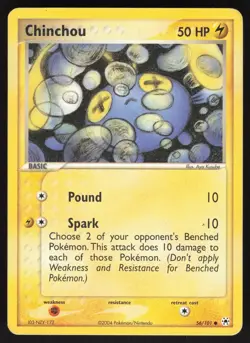 Chinchou - 56/101 Hidden Legends - Pokemon EXC BUY 2 CARDS GET 1 FREE!! - Image 1