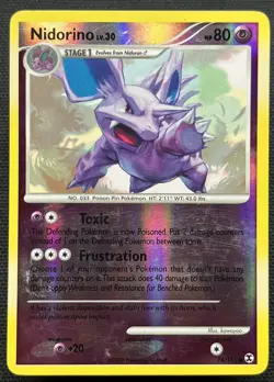 Nidorino - 74/111 LV30 DP Rising Rivals Pokemon Reverse Holo Foil LP - Image 1