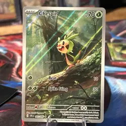 Pokemon TCG The Pokemon Company Chespin CR1 Chaos Rising Holo Rare 087/086 Eng - Image 1