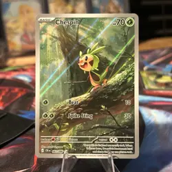 Pokemon TCG The Pokemon Company Chespin CR1 Chaos Rising Holo Rare 087/086 Eng - Image 3