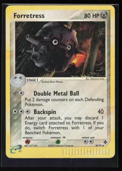 Forretress 28/97 Uncommon Dragon Pokemon Reverse Holo HP - Image 1