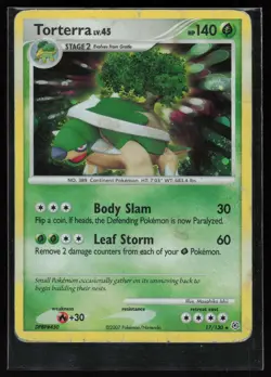 Torterra 17/130 Holo Rare Diamond & Pearl Pokemon Holo DMG - Image 1