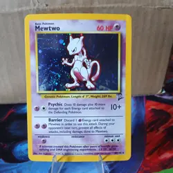 Pokemon TCG Mewtwo Base Set 2 Holo Rare Card 10/130LP - Image 1
