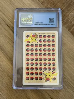 Pokemon Playing Cards Six of Clubs Pikachu Yellow 3D Deck Japanese CGC 6.5 - Image 2