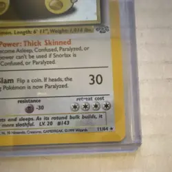 Snorlax 11/64 Jungle Holo Rare English Pokemon TCG 1999 (LP) - Image 3
