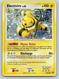Electivire (DP Secret Wonders) 25/132 Holo Deck Exclusives Pokemon Holo DMG - Image 1