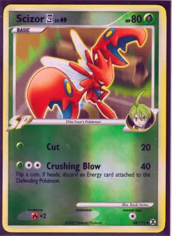 2009 POKEMON RISING RIVALS - SCIZOR E4 48/111-UNCOMMON-REVERSE HOLO-NM - Image 1