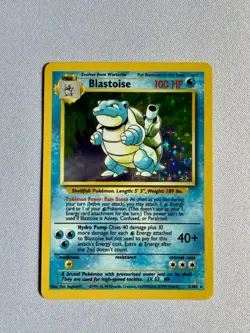Blastoise 2/102 Base Set Holo Rare English 1999 Pokemon TCG - Image 1