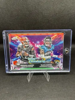 2025 Topps Cosmic Chrome RC Shedeur Sanders/Travis Hunter Star Clusters #SC-2 RC - Image 1